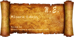 Misera Edvin névjegykártya